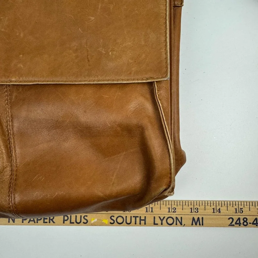 Simon Brown Leather Messenger Bag‎ Crossbody Made in Colombia Vintage Satchel